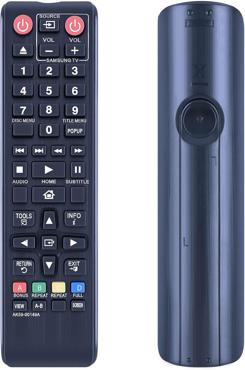 Vervangende Afstandsbediening voor Samsung voor Blu-ray Disc Player, Geschikt voor BD-E5200 BD-E5300 BD-E5500 BD-F5100 BD-F5500 BD-H5500 BD-H5900 BD-J4500 BD-J5500 BD-J5 700