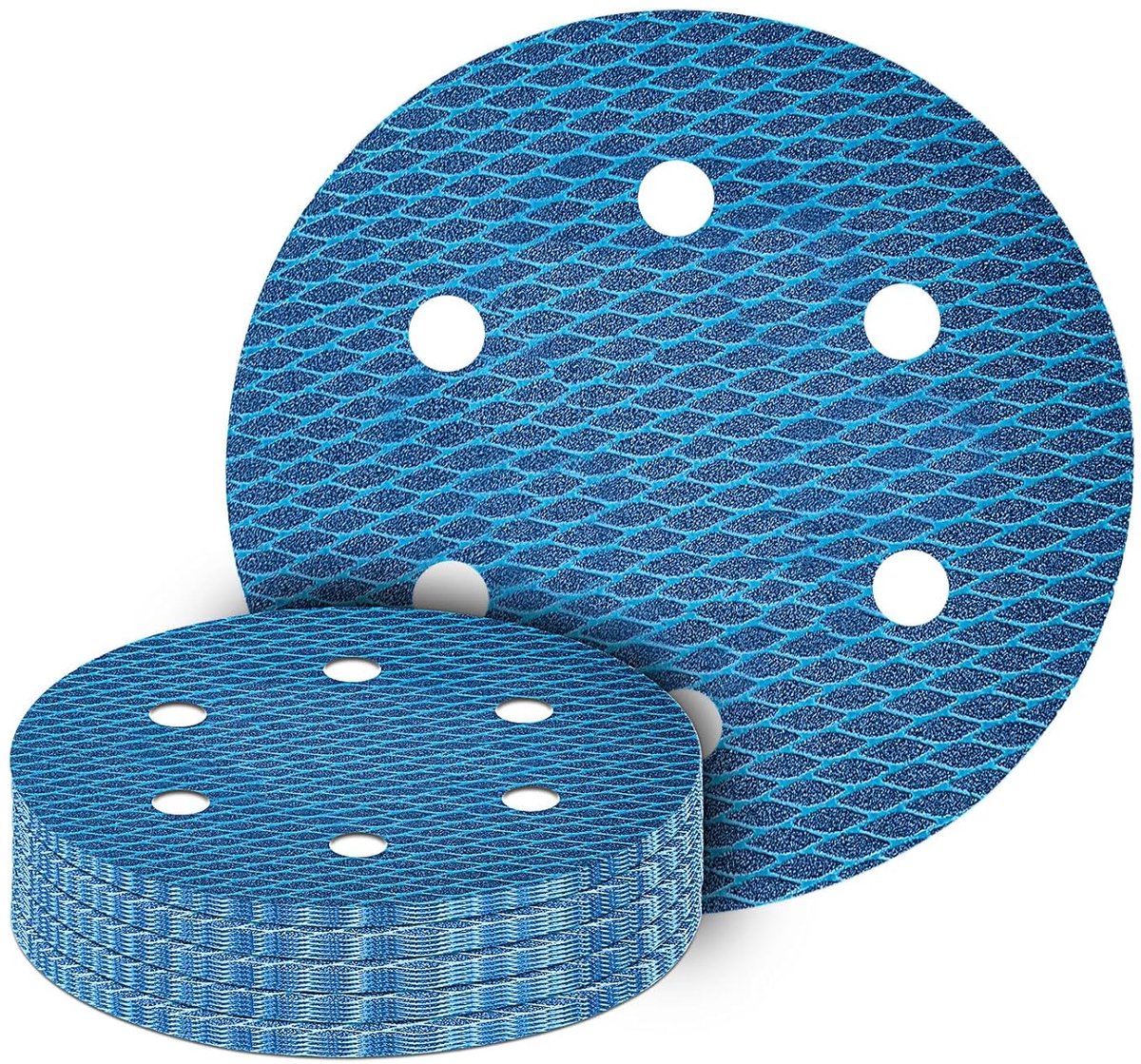 20 stuks 225 mm klittenband-schuurpapier, excentrische schuurschijven, 6-gaats korrel 240 schuurpads voor excentrische schuurmachine, schuurmachine, polijstmachine