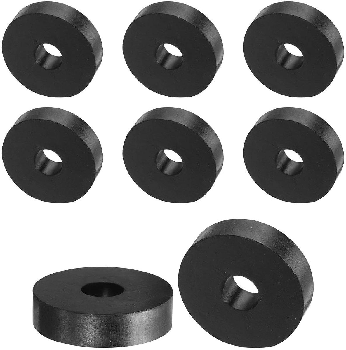 8 stuks afstandhouders van rubber, sluitringen van rubber, anti-vibratie, dikke demper, kussens, reparatie, 40 mm buitendiameter, 12 mm binnendiameter, 10 mm hoogte