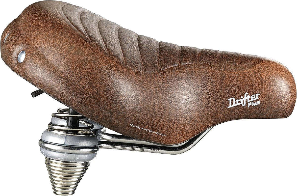 Fietszadel Drifter Plus - Bruin - Lichtgewicht - Maximale comfort voor elke fietser - SnelShoppen
