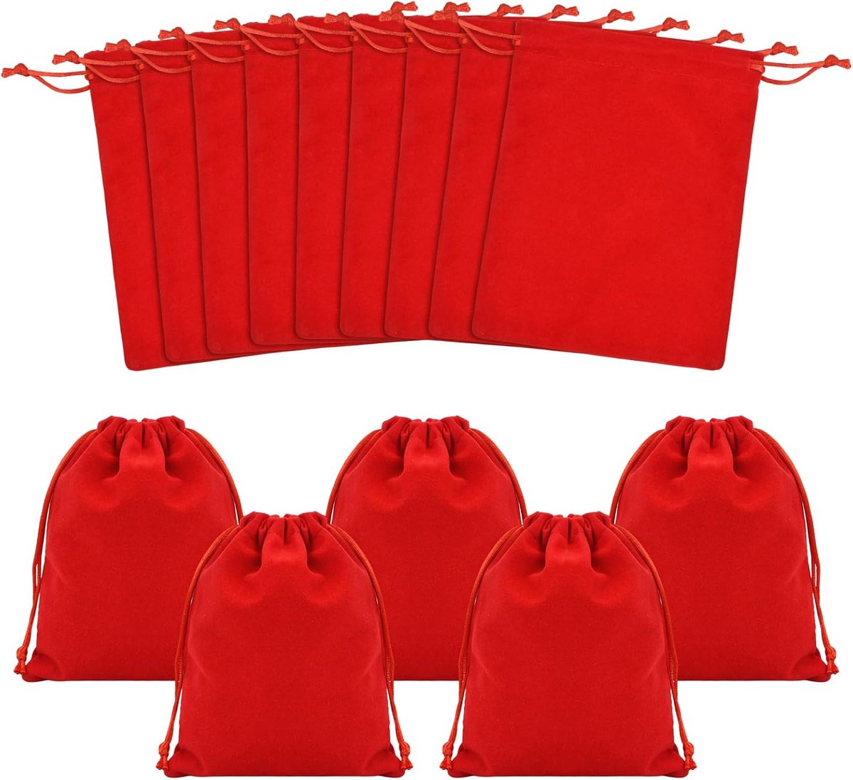 20 stuks fluwelen zakjes, fluwelen juwelenzakjes, tunnelkoord juwelenzakje, fluwelen zakje met trekkoord, fluwelen juwelenzakje, zachte fluwelen zakje voor bruiloft, sieraden, feest 12x15CM