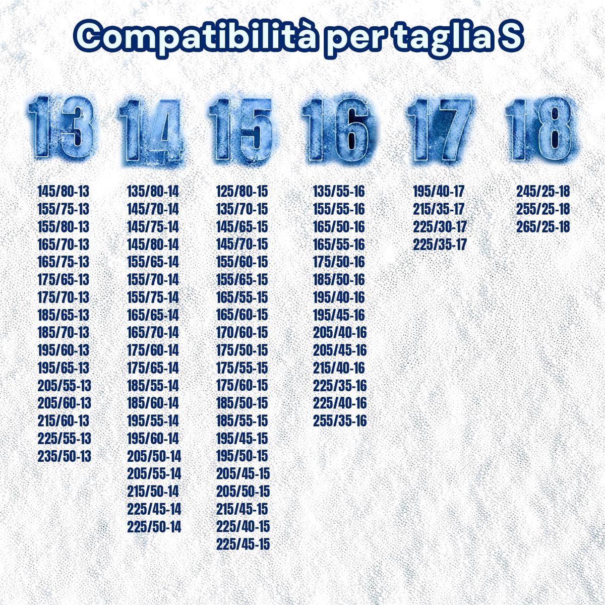 Sneeuwsokken, maat S, zelfcentrerend, ideaal in de winter, voor veilig en legaal reizen op wegen met sneeuw of ijs; eenvoudig te monteren en te demonteren, wasbaar en herbruikbaar