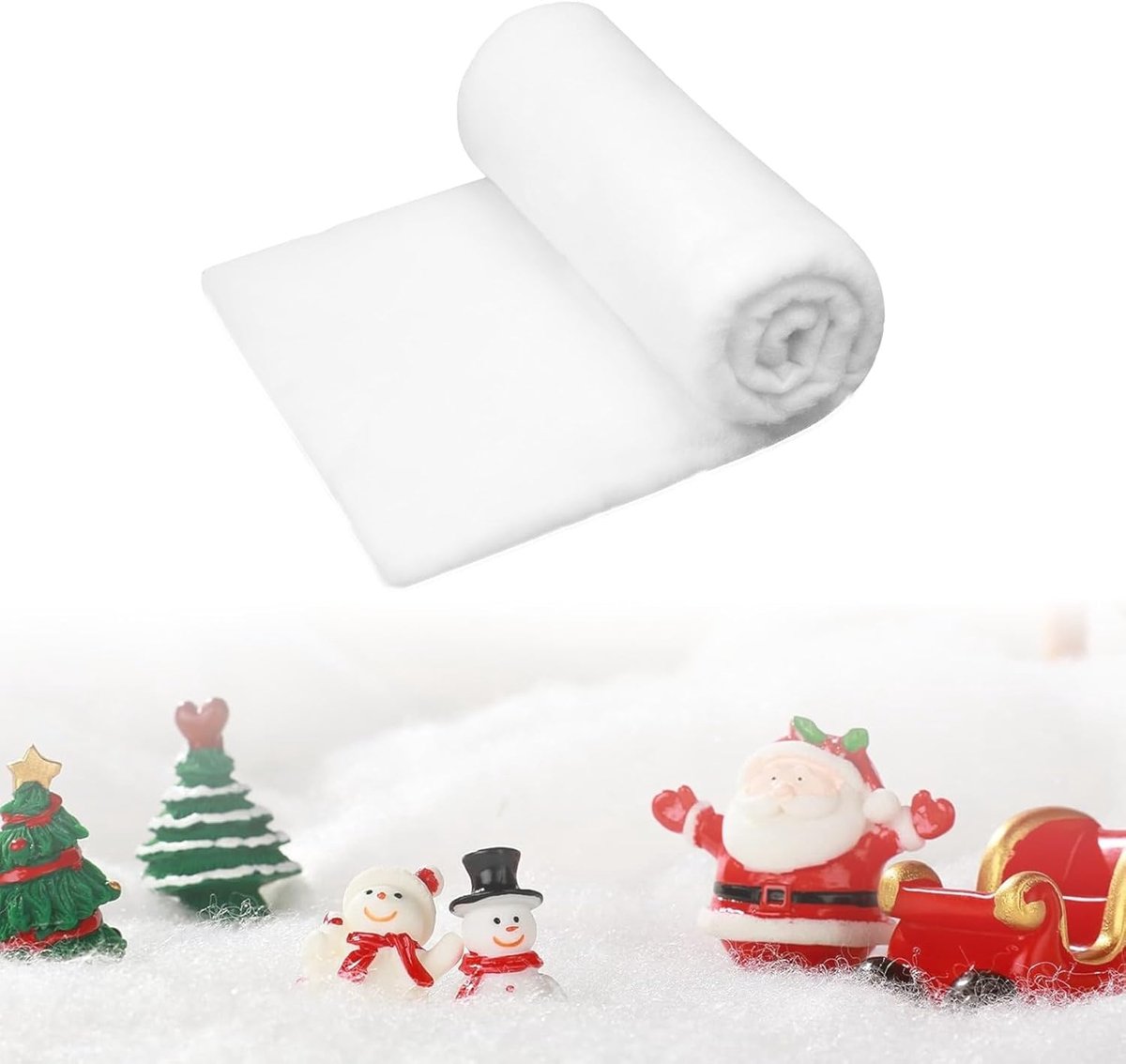 Kunstsneeuw, decoratieve sneeuw, kunstsneeuwdeken, kerstboomdecoratie, Kerstmis, namaaksneeuw, woonkamer, ideaal voor winterdecoraties tijdens de kerstvakantie (40 x 150 cm)