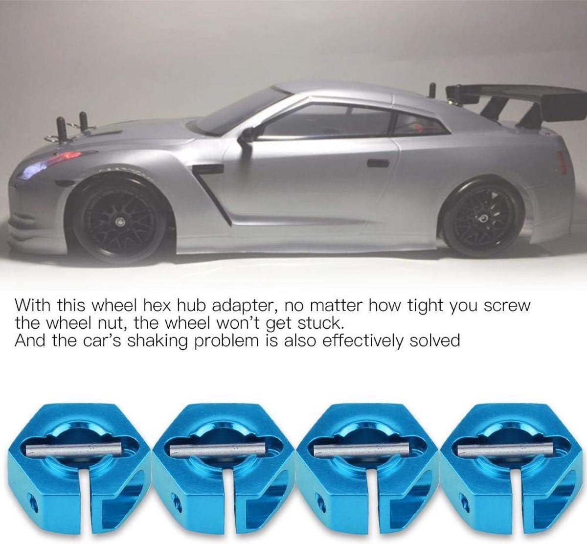 Hex Hub Adapter, 12mm Universal Adapter geschikt voor 1/10 schaal RC-voertuigen, compatibel met verschillende wielgaten, voor race en drift