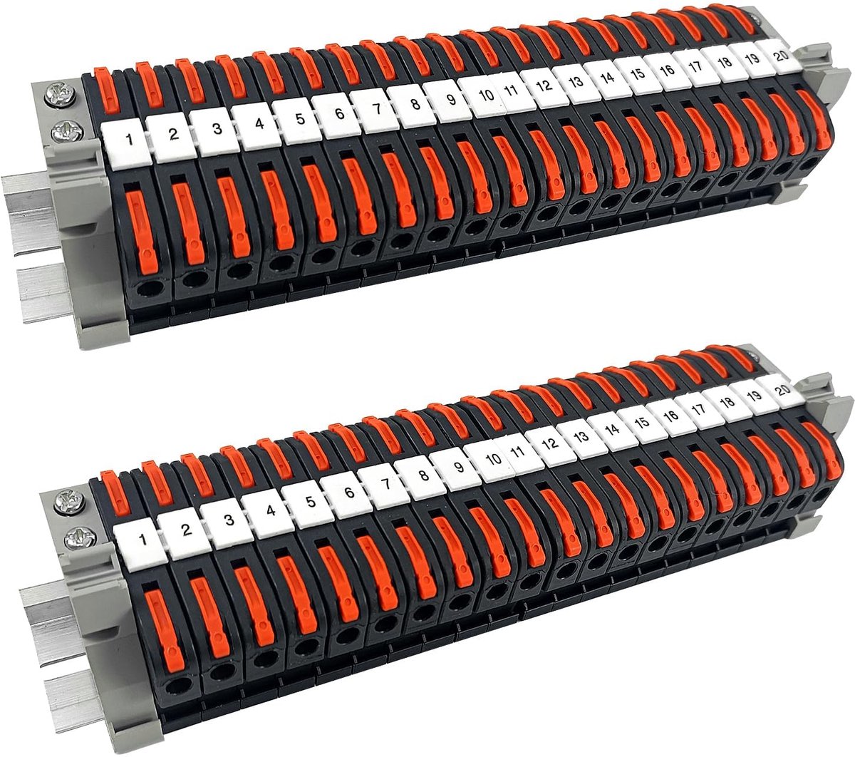 40 stuks, snelle elektrische connectoren, DIN-rail, elektrische kabelverbinders, PCT-211, elektrische aansluitklemmen, elektrische klemmen, voor snelle bedrading