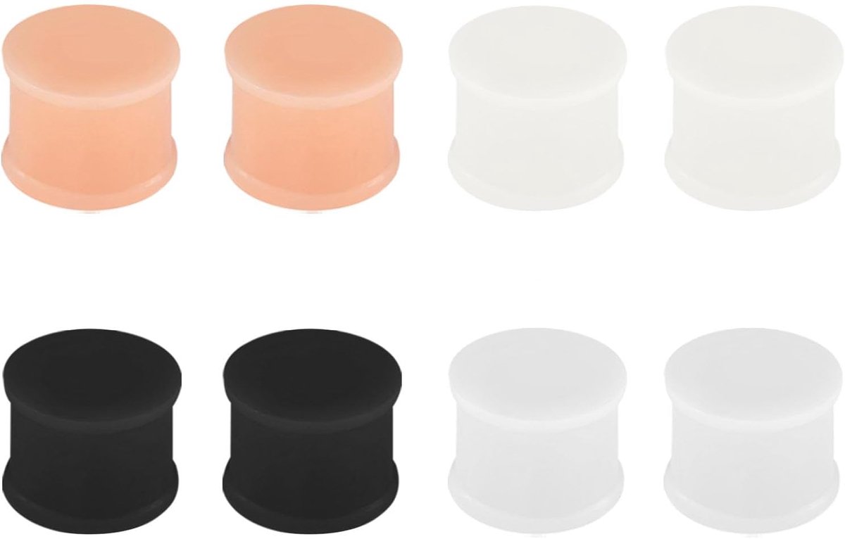 Tunnels Plugs, Siliconen Oor Hider Tunnels Plugs Dubbele Uitlopende Oor Plug 6/8/10/12/14/16/18/20mm Oren Stretching Expander Piercing Sieraden Voor Mannen Vrouwen