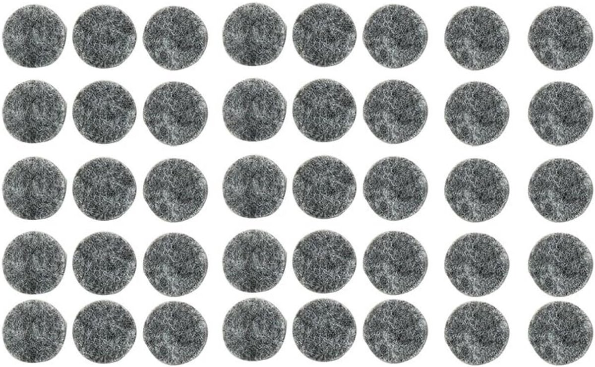 sourcingmap Huishoudelijke Zelfklevende Oppervlaktebescherming Meubilair Vilt Pads Matten 15 mm Dia 40 stks Grijs