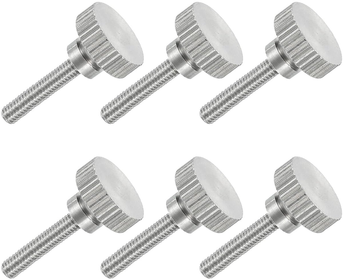 6 stuks handschroeven met platte sleufkop, M3 x 16 mm, 304 roestvrijstalen schroeven met volledige schroefdraad, voor verlichting van huishoudelijke apparaten, elektronische apparaten