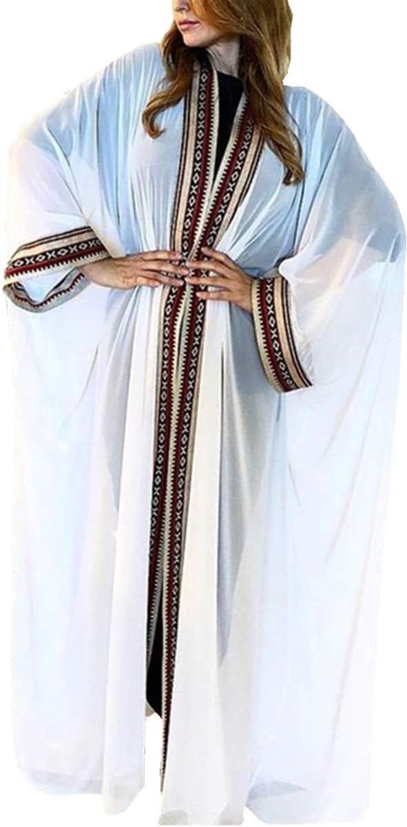 Lange Kaftan Bohemian Strand Kimono Badpak Cover Up Plus Size Jurk voor Vrouwen