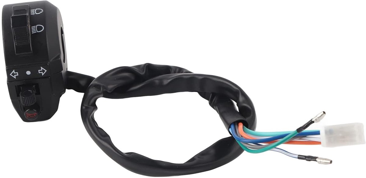 Motorfietsschakelaar 7/8 inch, Keenso claxon control schakelaar beam richtingaanwijzer boven/linksonder