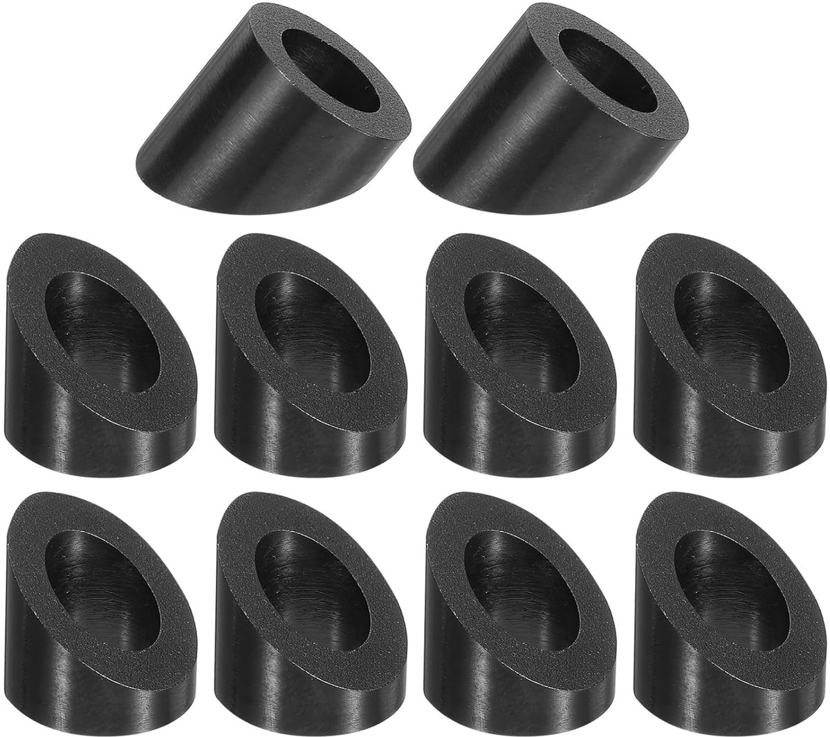 20 stuks. 3/8" 37 graden hoek sluitring, T316 roestvrij stalen hoeksluitring voor leuningen, trappen, hout, metalen palen, zwart