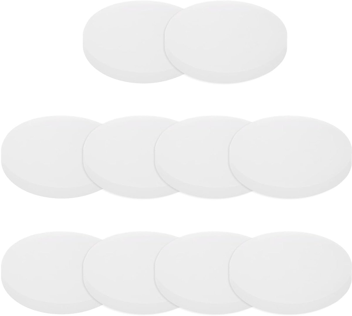 Massief Siliconen Rubber Ronde Blad, 10 Stks 40mm OD x 4mm Dikke Ronde Siliconen Afdichting Kussens Bumpers Voor Anti-Vibratie Slide Pakking, Doorschijnend