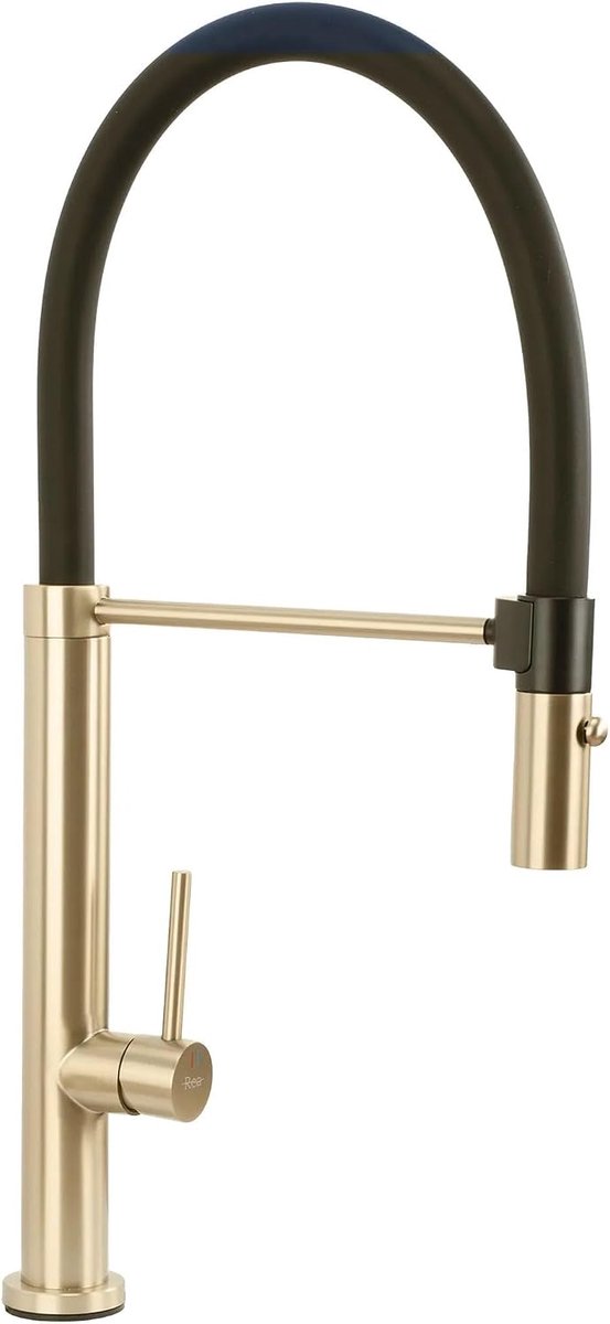 - Keukenkraan Viera - Geborsteld Goud - Messing - 19 x 5 x 50 cm