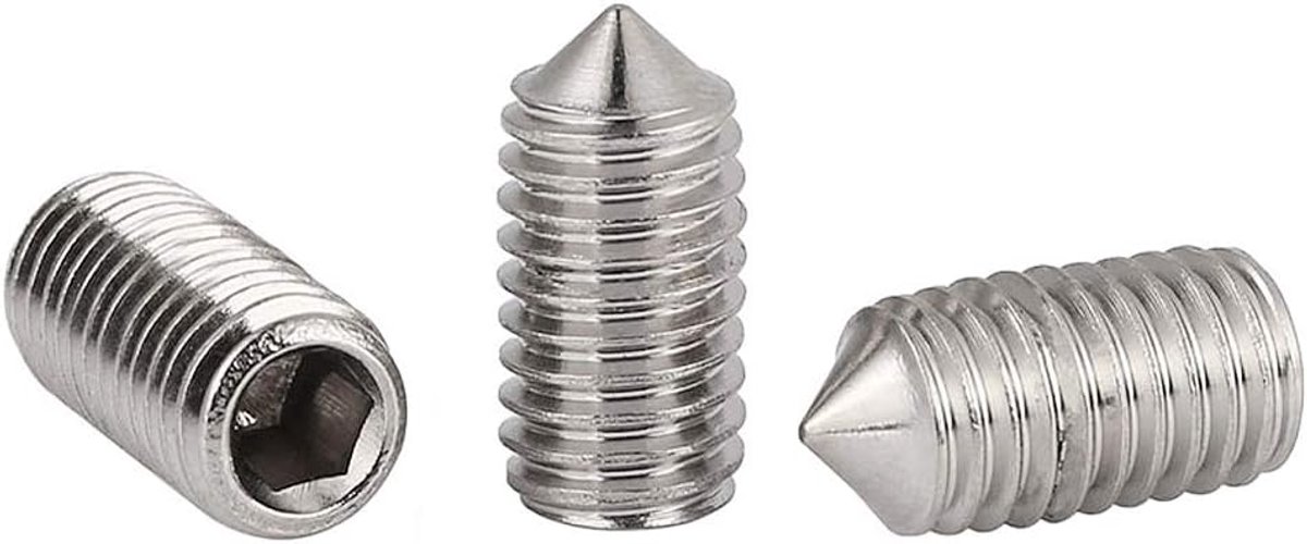 Socket Cone Point Grub Schroeven Roestvrij Staal Schroef M4*12mm,30 pcs