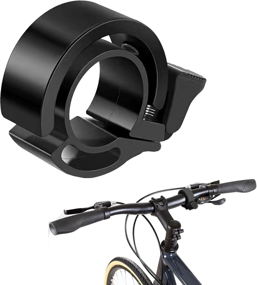 Fietsbel Voor Mountainbike En Racefietsen, Mini Aluminiumlegering 100dB Luide Bel, Universeel Compatibel Voor Sturen Met Diameter 22-24 Mm, Zwart