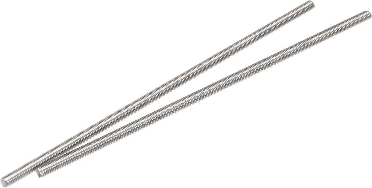 Sourcing map 2 stuks M4 x 150 mm volledige stang 304 roestvrij staal rechtse schroefdraad