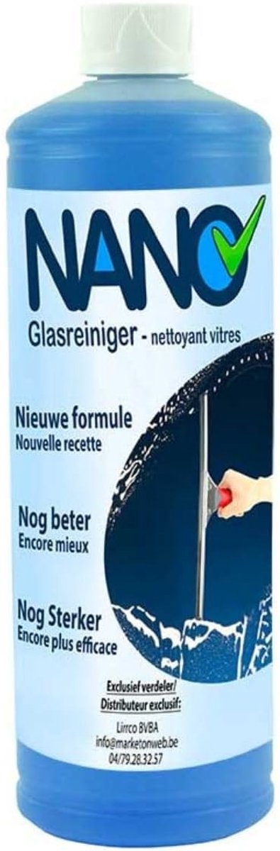 Glasreiniger concentraat 1L - streepvrij - sneldrogend - ideaal voor moeilijk bereikbare ramen - SnelShoppen