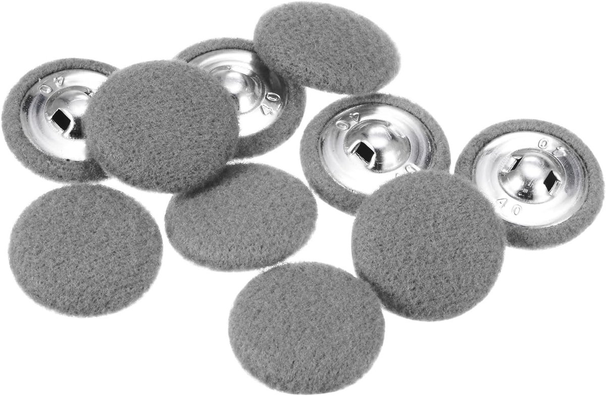 Knopen met kunststof schacht 40 l, 25 mm, voor het naaien van jurken, elegante blouses, donkergrijs