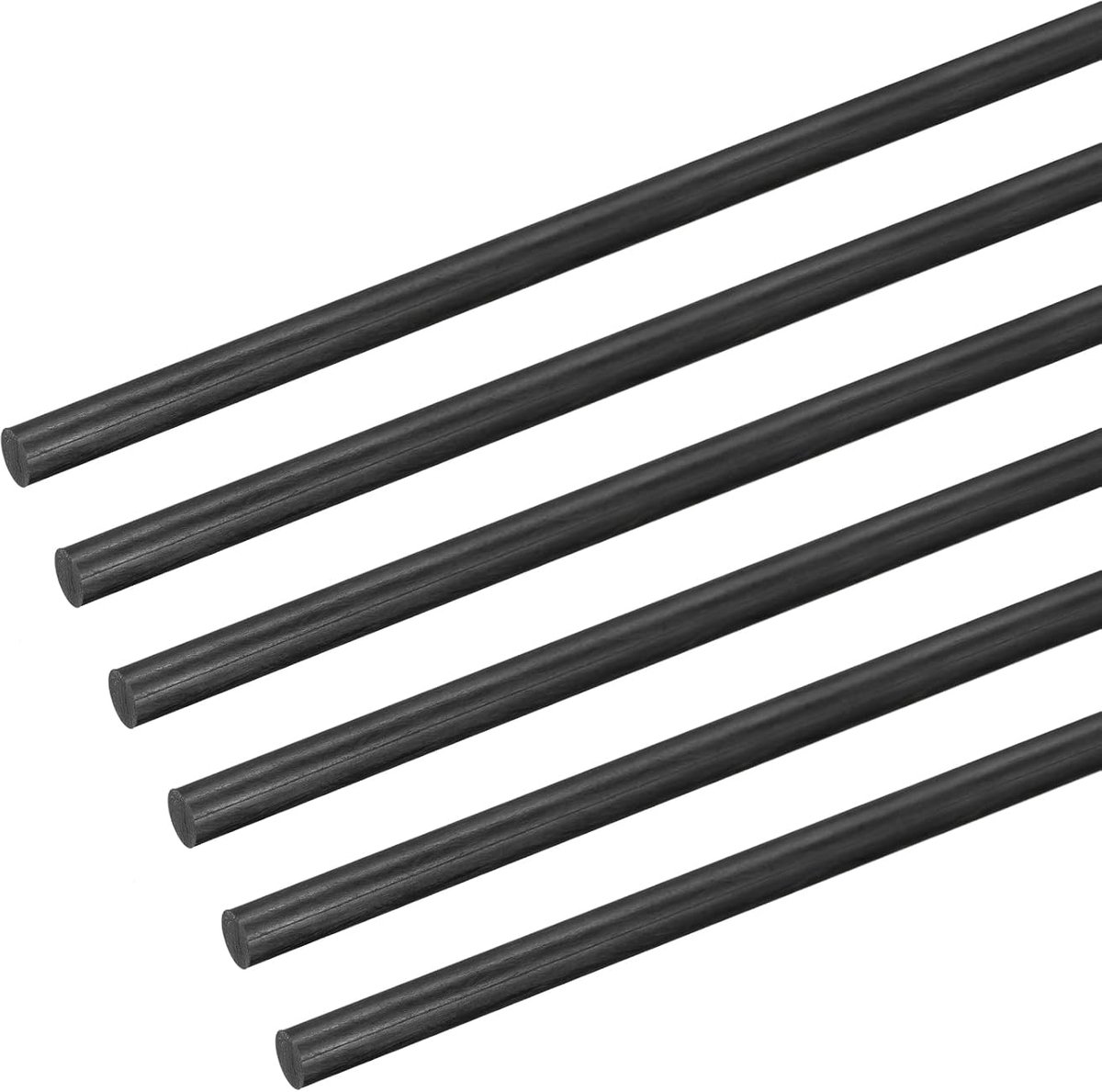Sourcing map Pakket van 6 koolstofvezel staaf voor RC vliegtuig DIY buis Quadcopter arm 5 mm x 100 mm