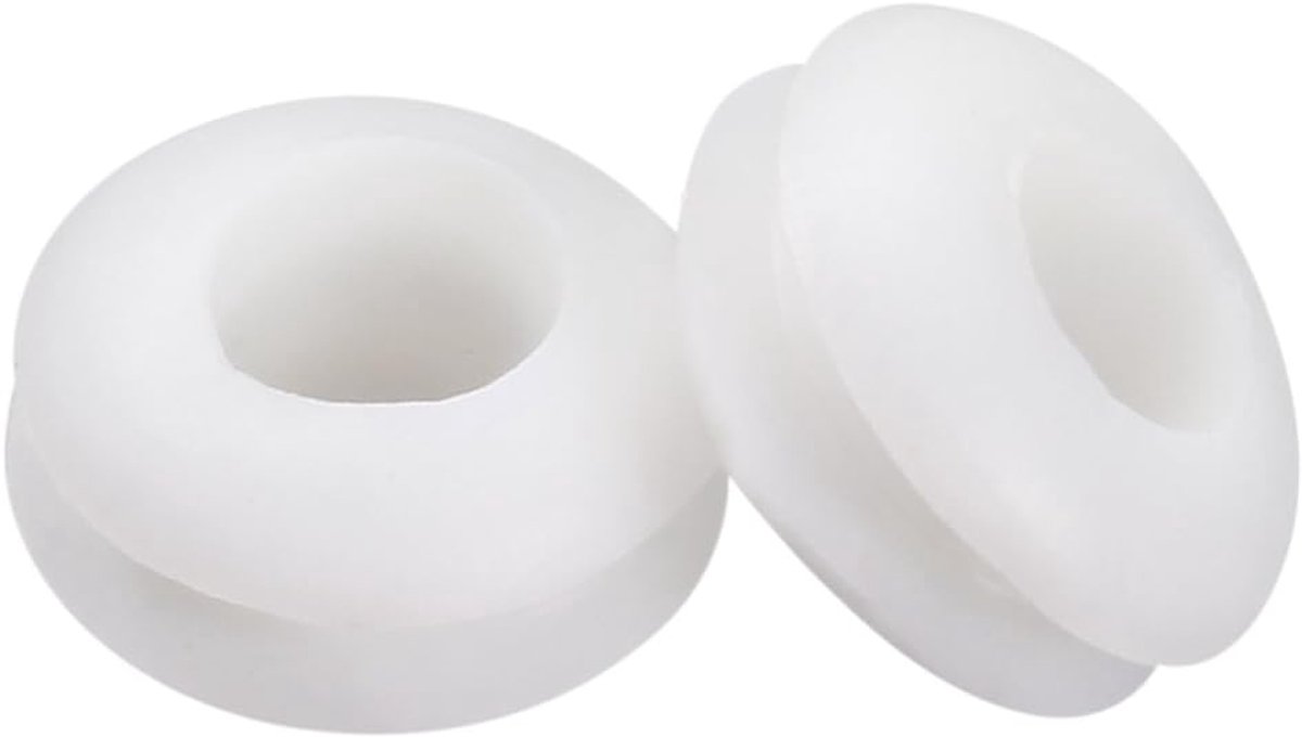 Sourcing map 80 stuks draadbescherming oliebestendige rubberen tules wit 4 mm montage diameter DE