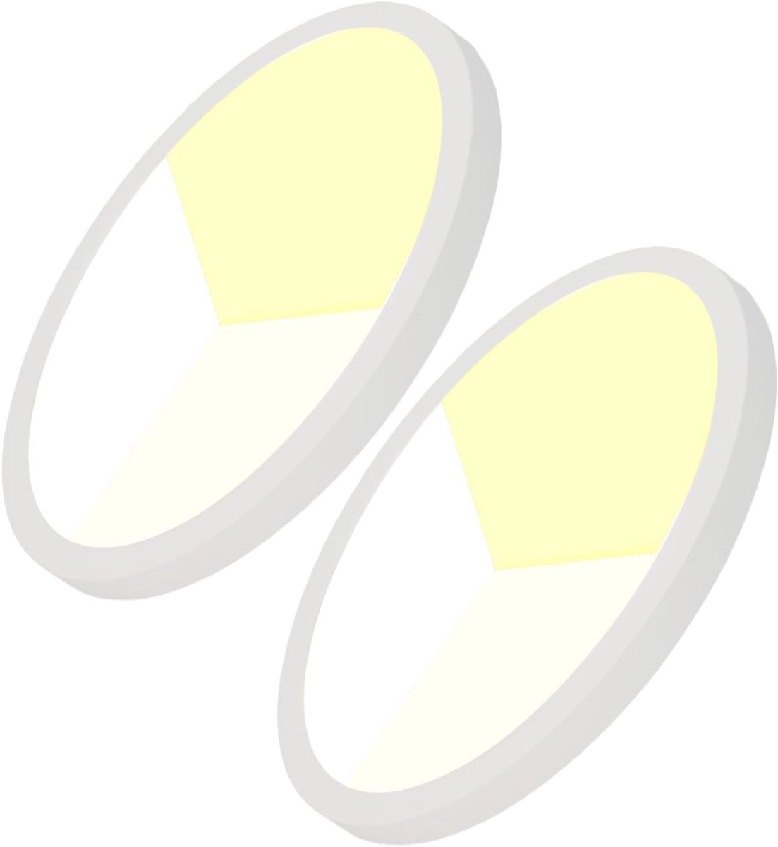 Plafondlampen, wit, 24 W, Ø 300 mm, led-inbouwlamp of oppervlak, ultradun, 17 mm, 2400 lm, CCT 3000 K/4000 K/6000 K, verstelbare snit, Ø 65-270 mm, IP44