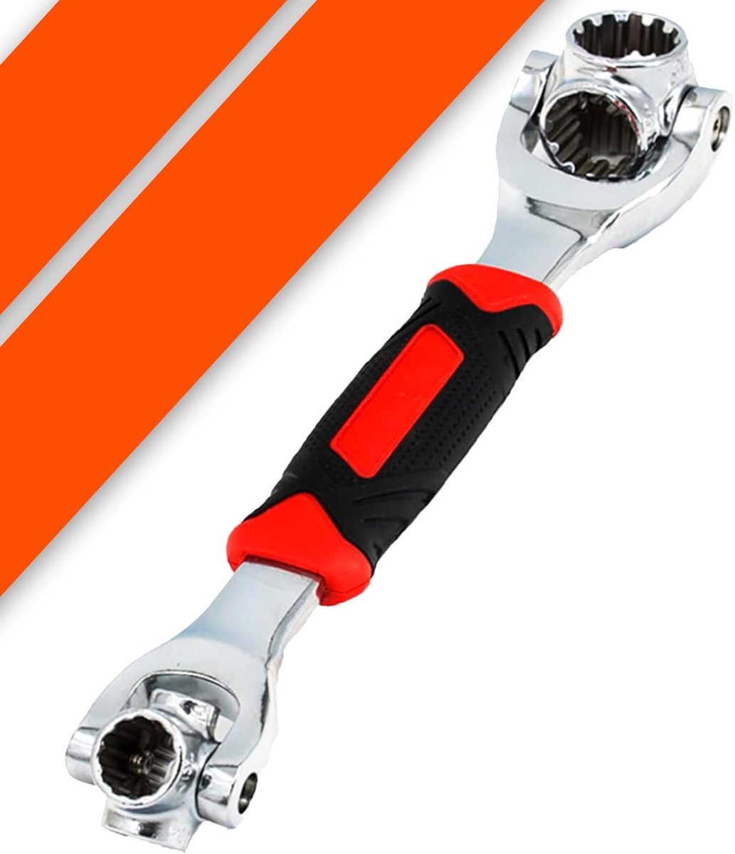 Zeskantsleutel, multifunctioneel gereedschap, 8-in-1 multifunctionele sleutel, 360 graden rotatie, ratelsleutel 8 tot 21 mm
