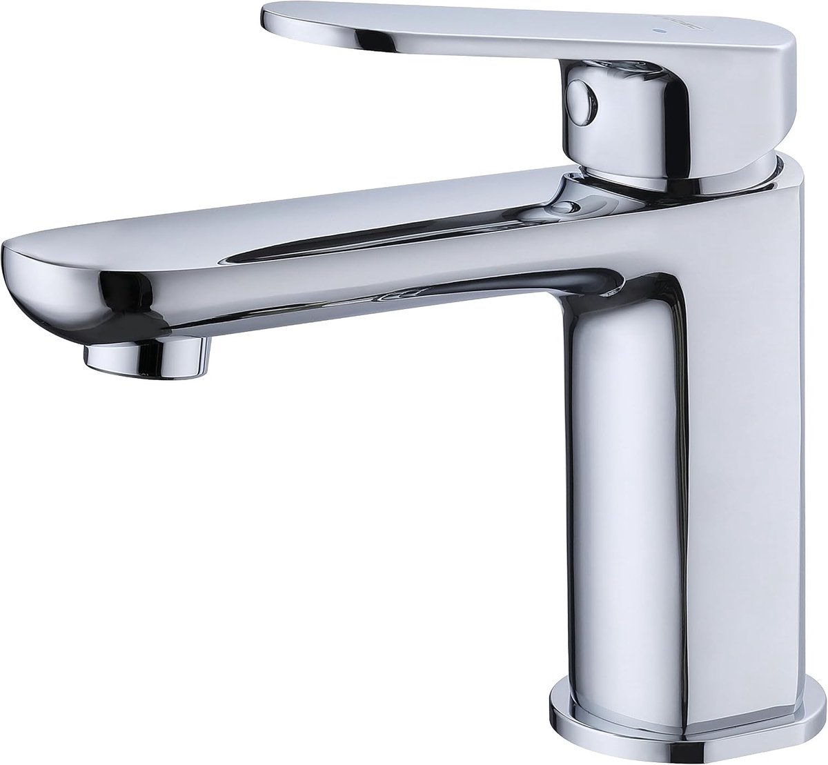 Kraan Badkamer messing, nieuw ontwerp, verchroomde wastafelkraan, eengreeps wastafelmengkraan eenhands wastafelkraan