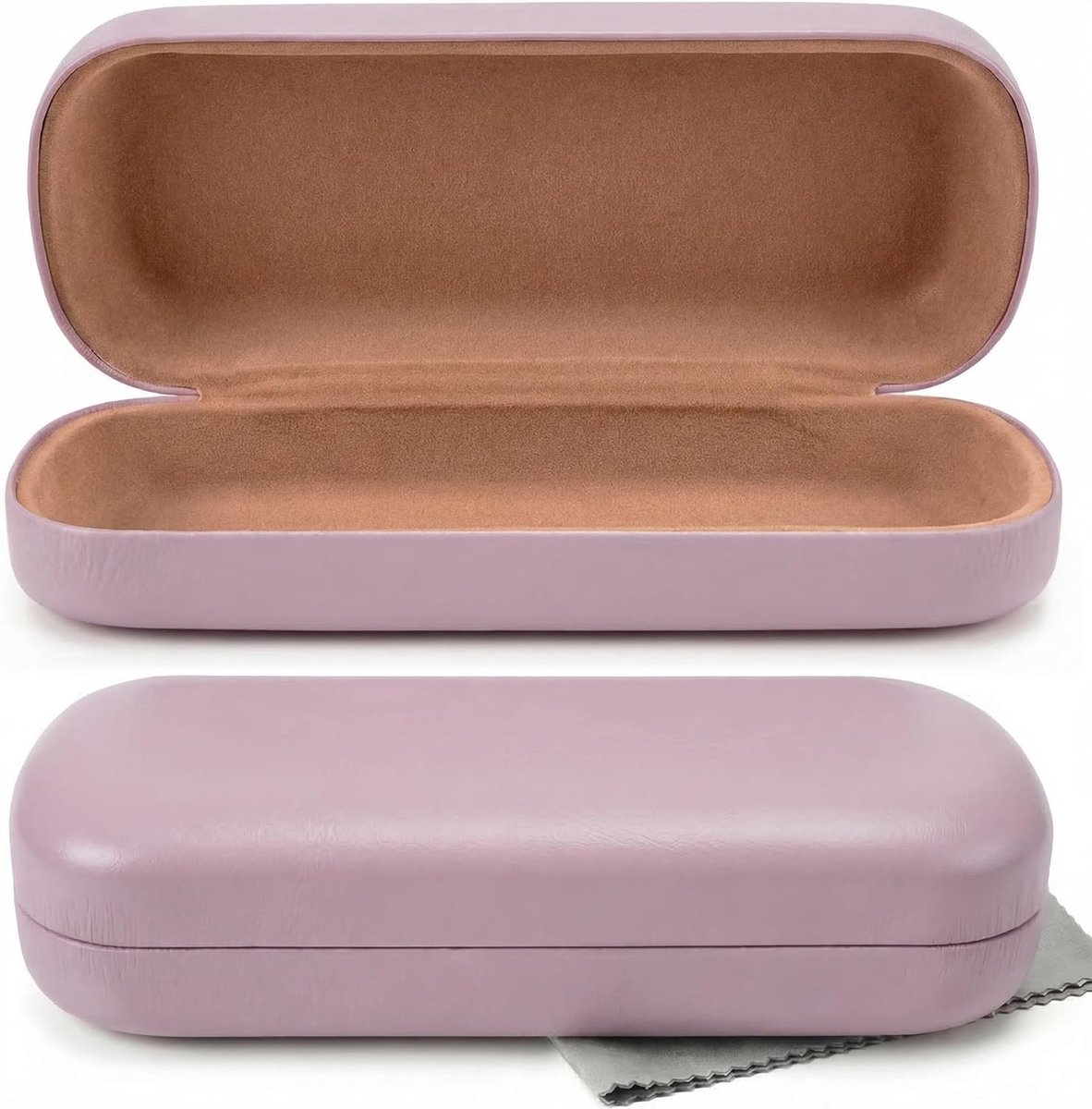 Brillenhoes - Hardcase - Soft touch PU leer - Inclusief microvezeldoek - Ideaal voor op reis - SnelShoppen