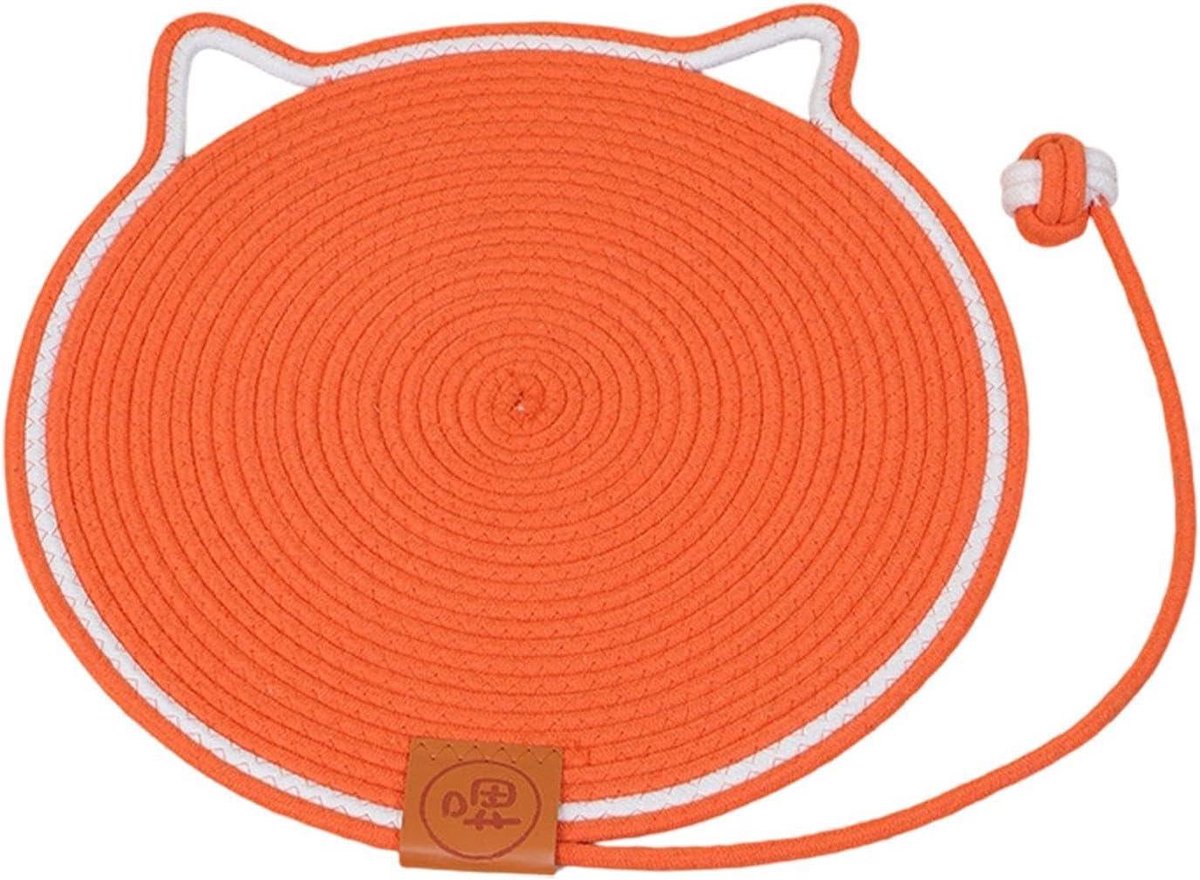 Krabmat voor katten - Speelmat Kattenspeeltje - Meubels beschermen - Duurzaam katoenen touw - 25 x 25 x 5 cm