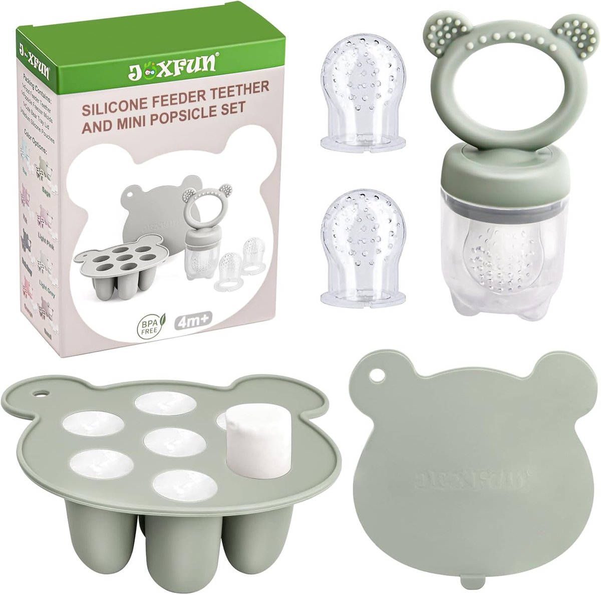SnelShoppen - Baby Fruit Voedsel Feeder & Mini Vriezer - Nibble Tabletten Combinatie - BPA Vrij Silicone - Ideaal voor Zelf-Voeden en Tandjes Krijgen