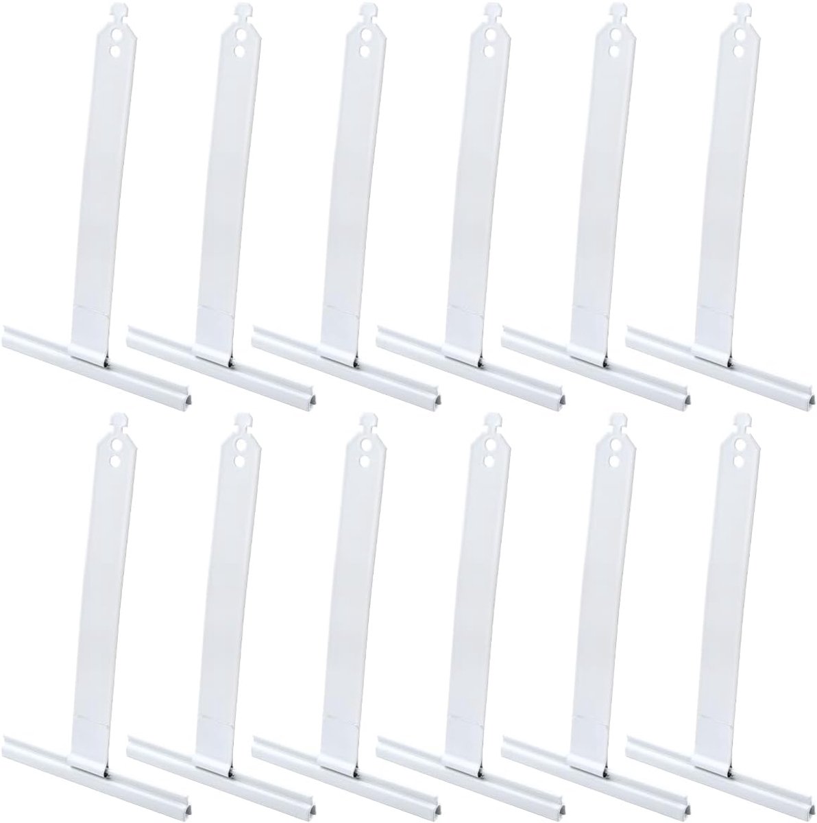 SnelShoppen - 12PCS Rolgordijn Ophangveer Rollerdeur Feder Haken Rolgordijn Bevestiging Accessoires Staal met Kunststof Coating - Dovetail