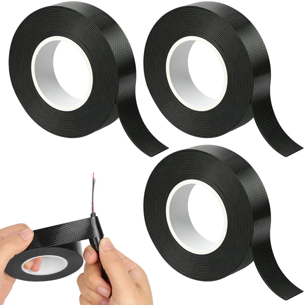 Waterdichte zelfklevende tape 4.5m x 19mm - Zwart rubber - Elastisch en duurzaam - SnelShoppen