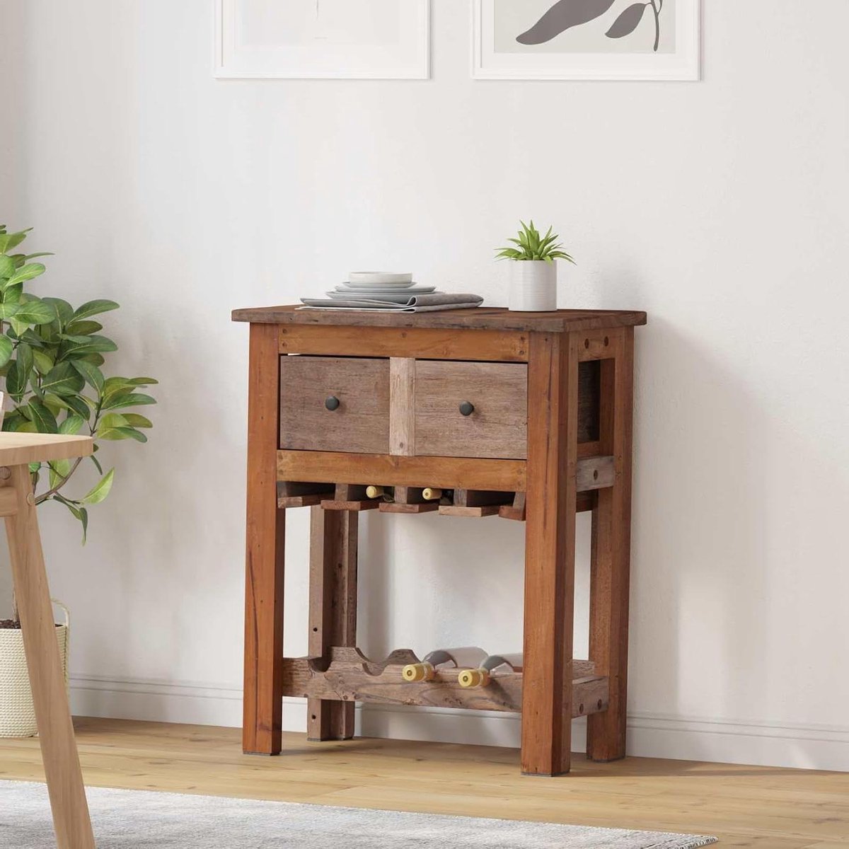 Keukenkast Oud Hout - Buffetkast Rustiek - Keuken Opbergen - Massief Oud Hout - 60x30x70 cm - Bruin
