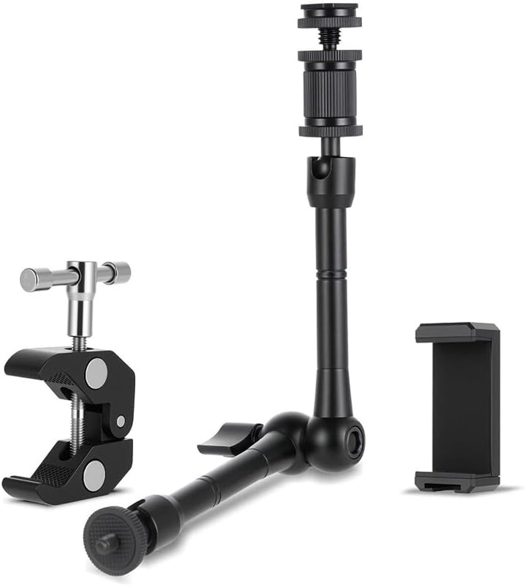 Camera Arm 11-Inch Flexibel - Met Super Clamp - Verstelbare Hoek en Hoogte - Voor Stabiliteit en Veiligheid - SnelShoppen
