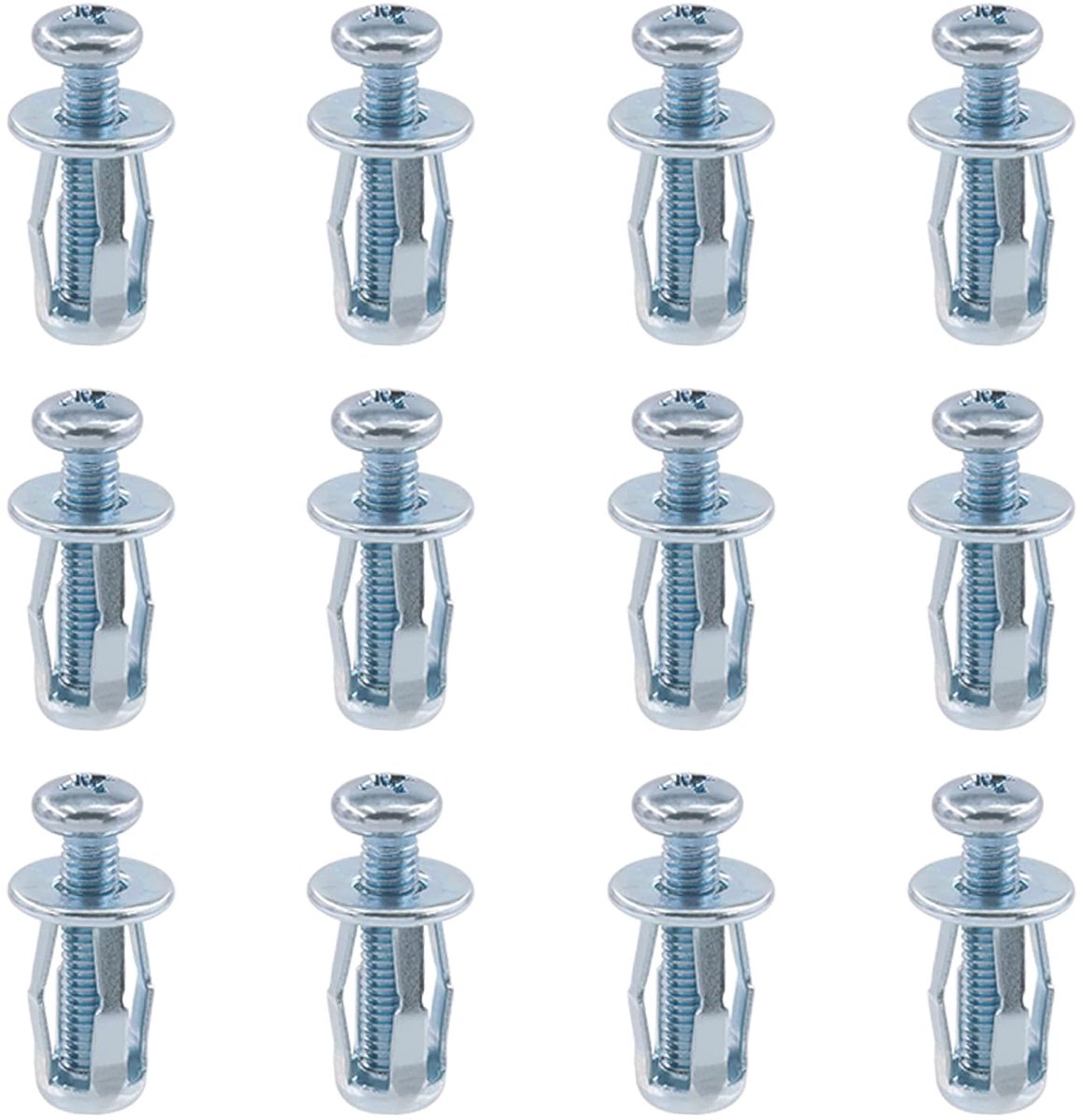 Jack nuts M4 x 20 - Petal nuts - 12 stuks - Roestbestendig - Ideaal voor holle wanden - SnelShoppen