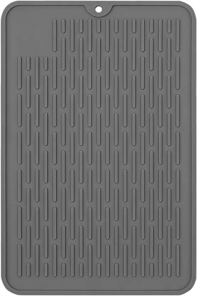 Afwasmat siliconen 30x20cm - Grijs - Antislip - Bescherming voor aanrecht - SnelShoppen