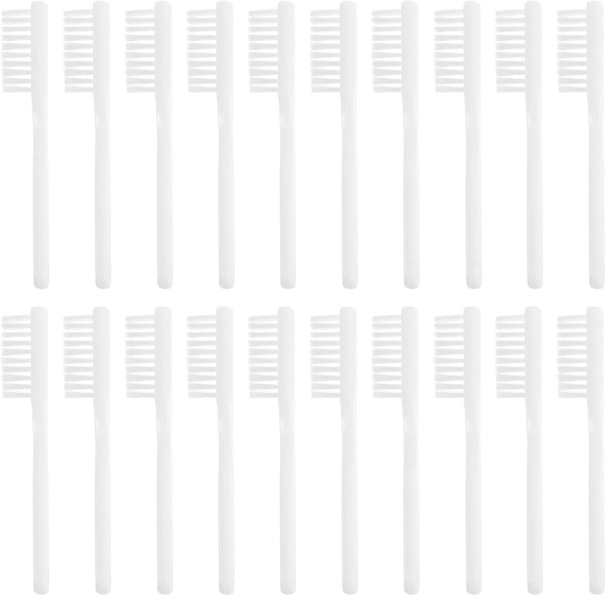 Gevangenis Tandenborstels - Ziekenhuis Tandenborstel Kleine Kop - Hygiënisch Reinigen - Korte Antislip Steel - 100 stuks - Wit