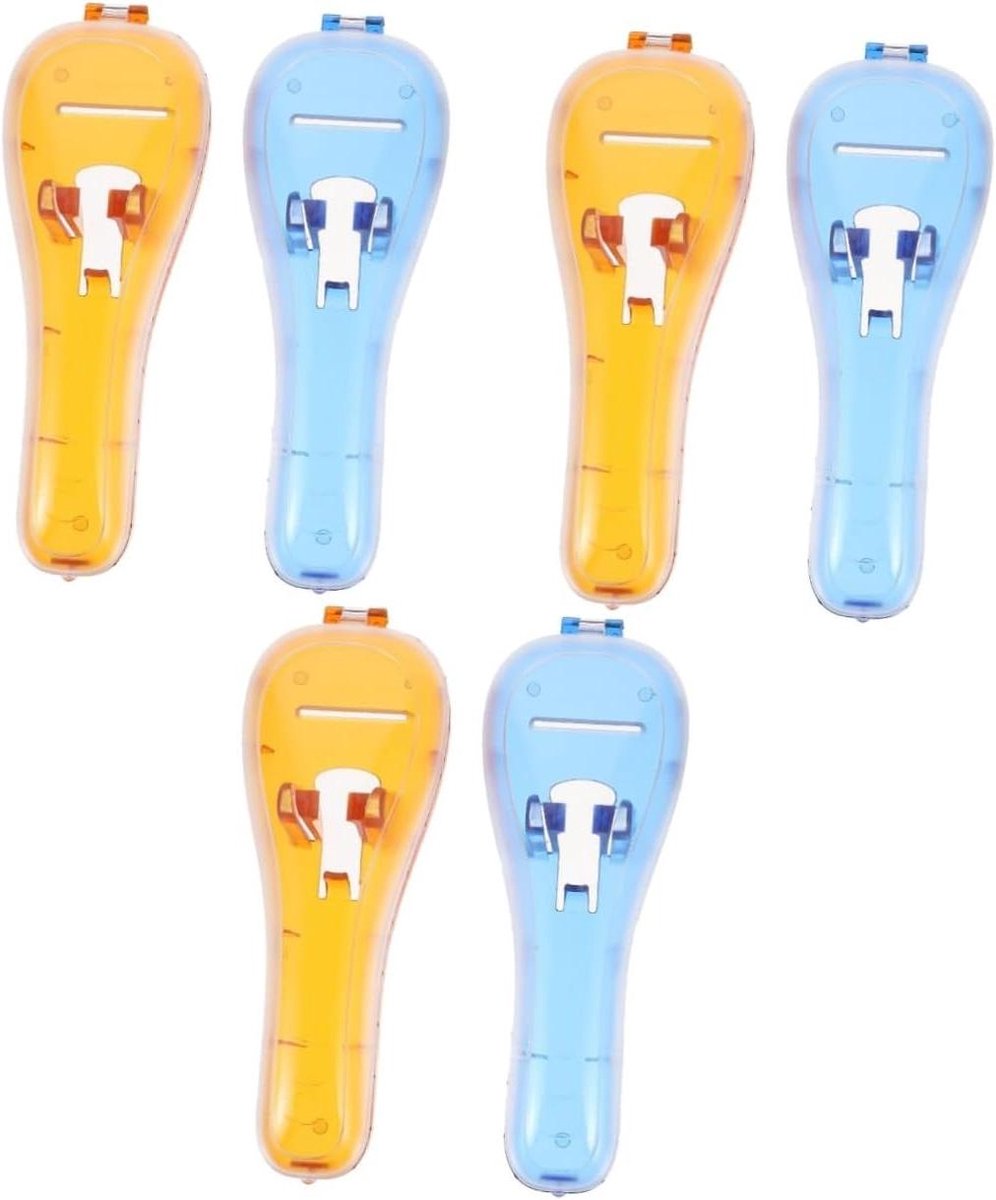 Scheermes Opbergdoos - Scheerhouder Reisfoedraal - Reizen Bescherming - Lichtgewicht Draagbaar - 16.5x6x3.5cm - Oranje Blauw