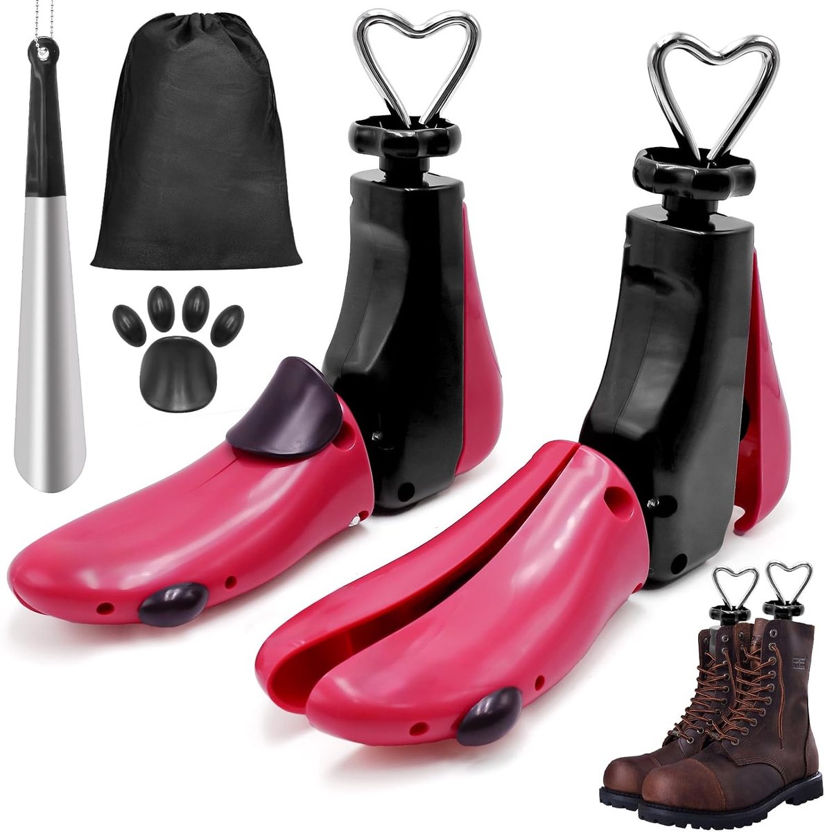 Shoe Stretcher for Men Women 2 Pieces Shoe Wider Shoe Spreader for Too Tight Shoes for Men Women Sneakers Ankle - SnelShoppen