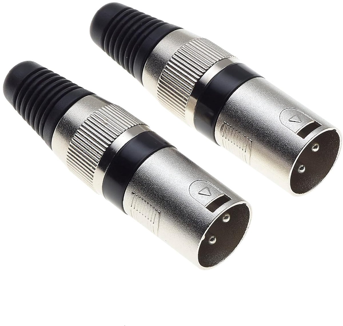 XLR plug 3-pols - zwart - verzinkte adapter - ideaal voor microfoons - ShopVlot