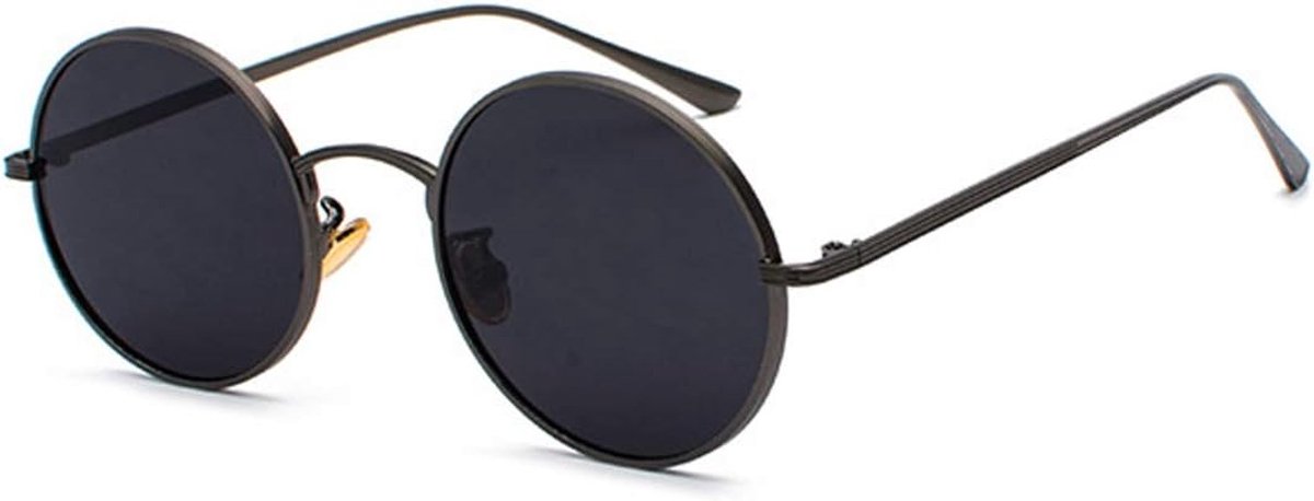 Zonnebril rond retro vintage stijl - gekleurd metalen frame - unisex - trendy accessoires voor elke gelegenheid - ShopVlot