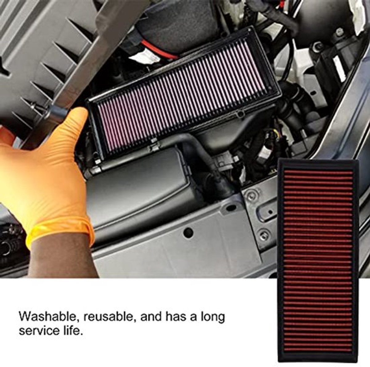Motorluchtfilter Cleaner Hoge Doorstroming Wasbaar Herbruikbaar 33 2865 Vervangfilter voor Q3 TT Beschermt Motor