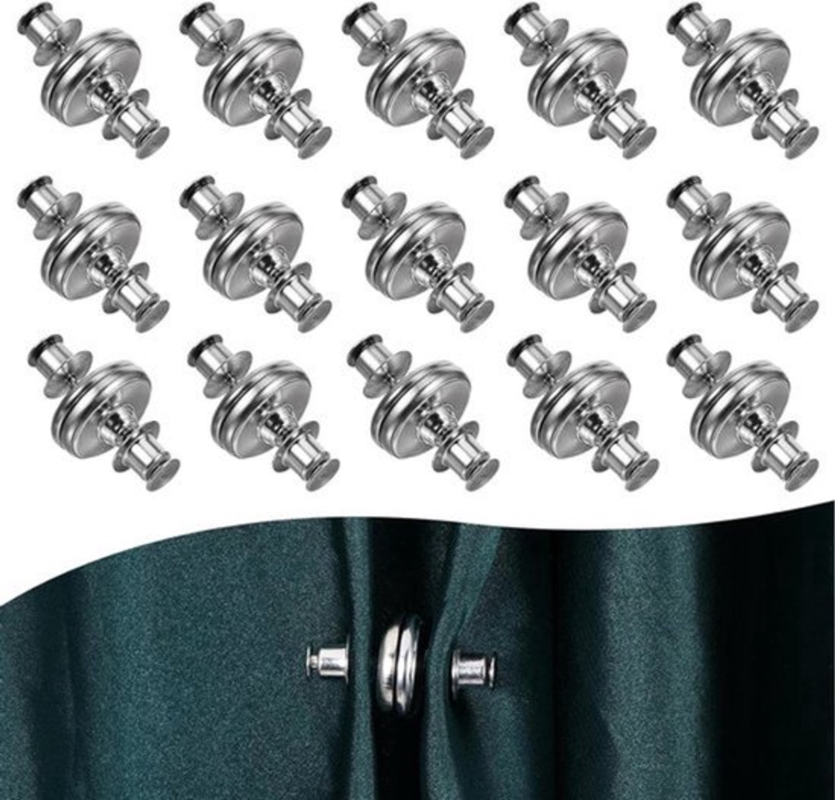 15 paar sterke magnetische gordijnklemmen - houdt gordijnen gesloten en voorkomt lekken
