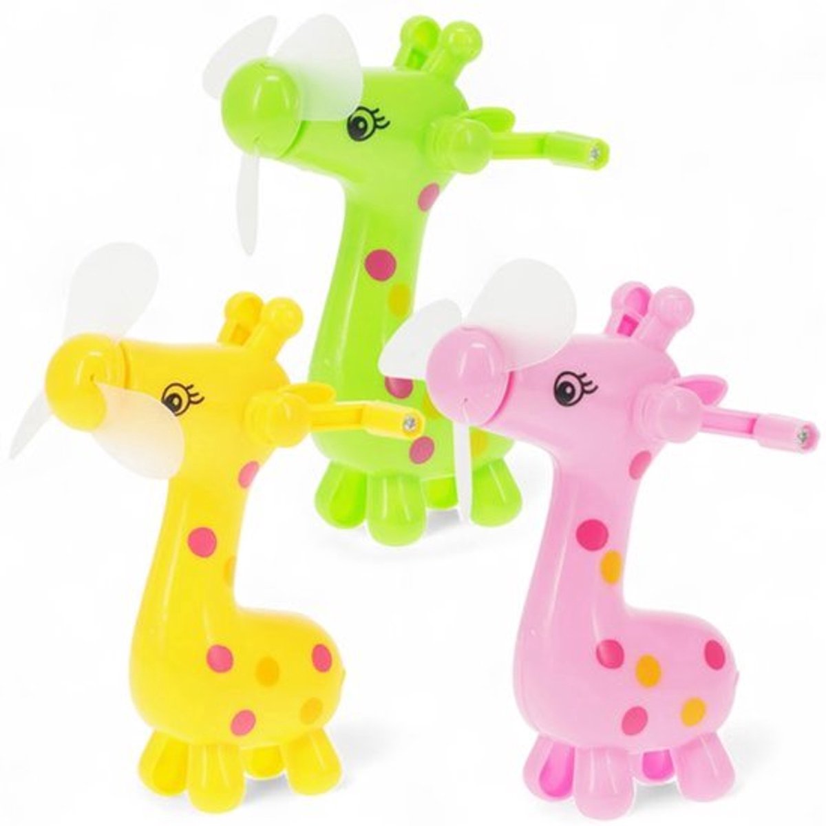 Giraffe Mini Fan 3-Stuks - Handventilator zonder Batterij - 13 cm - Veilig en Stil