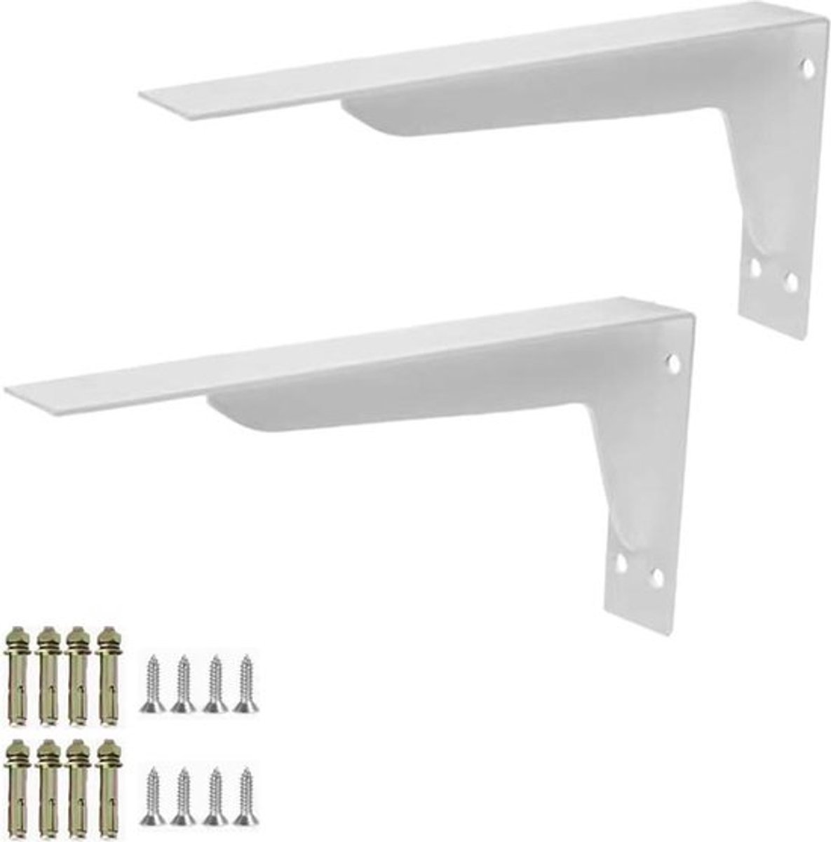 Drijvende Plank Beugel - Wandmontage - Heavy Duty Metalen Plank Ondersteuning - Industriële Haakse Planken Beugels - 8 inch - Sterk & Duurzaam