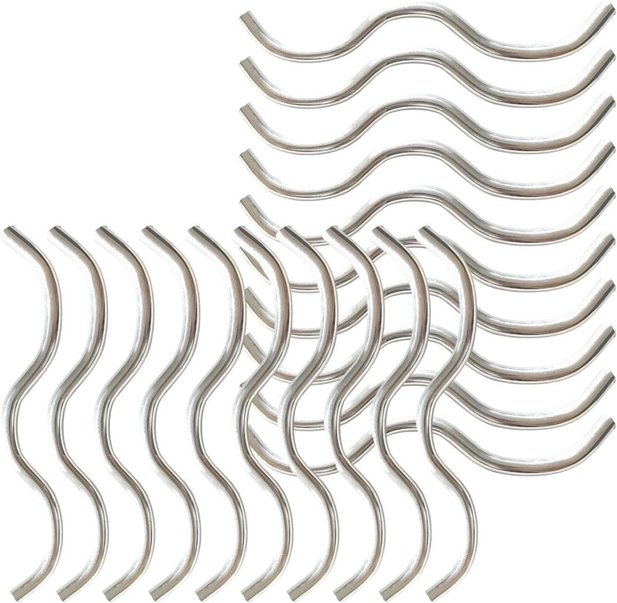 Trampoline Connector Gespen - Trampoline Veerhaken - Trampoline Reparatie - W-Vormige Gesp - 117 cm - Zilverkleurig