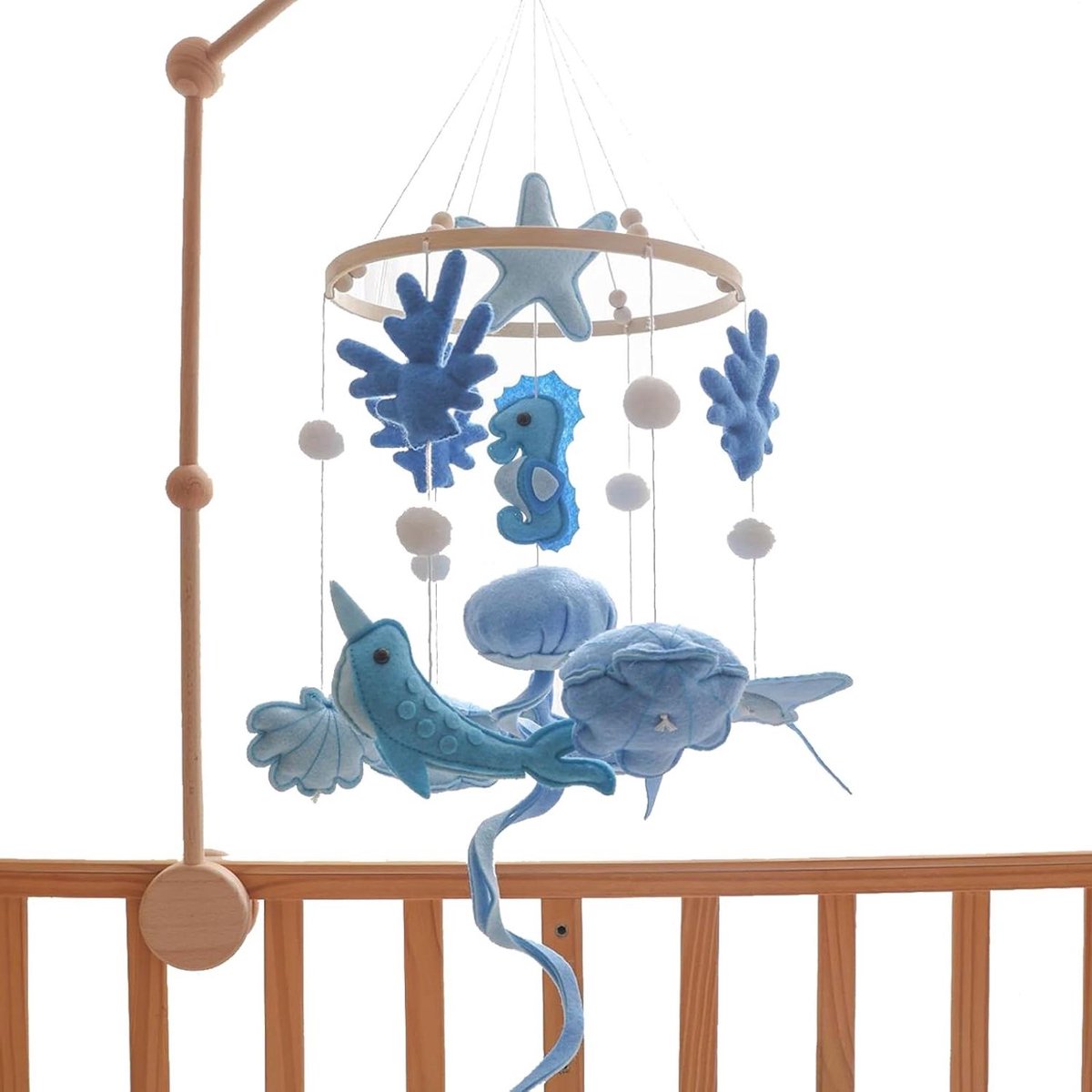 Wiegmobiel Plafond - Babyspeelgoed Hangend - Babykamer Decoreren - Handgemaakt Viltontwerp - 50x23cm - Niet gespecificeerd