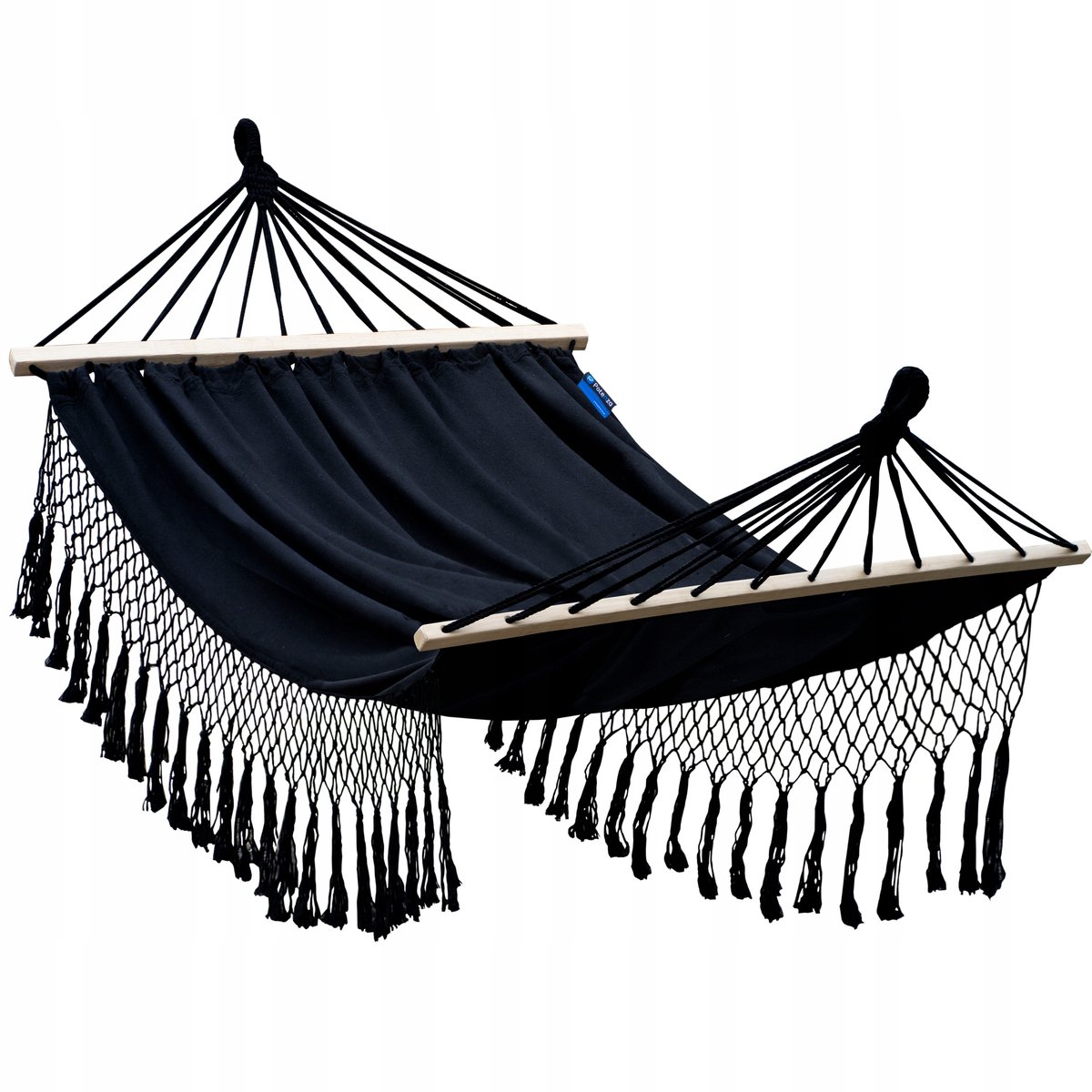Boho Tweepersoons Hangmat Santia met Fringe en Spreidstokken