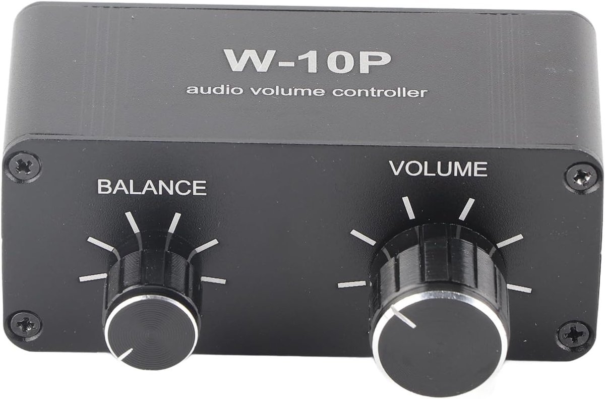 Mini stereo audio volume control - compact en draagbaar - aluminium behuizing - verliesloze geluidskwaliteit - ShopVlot