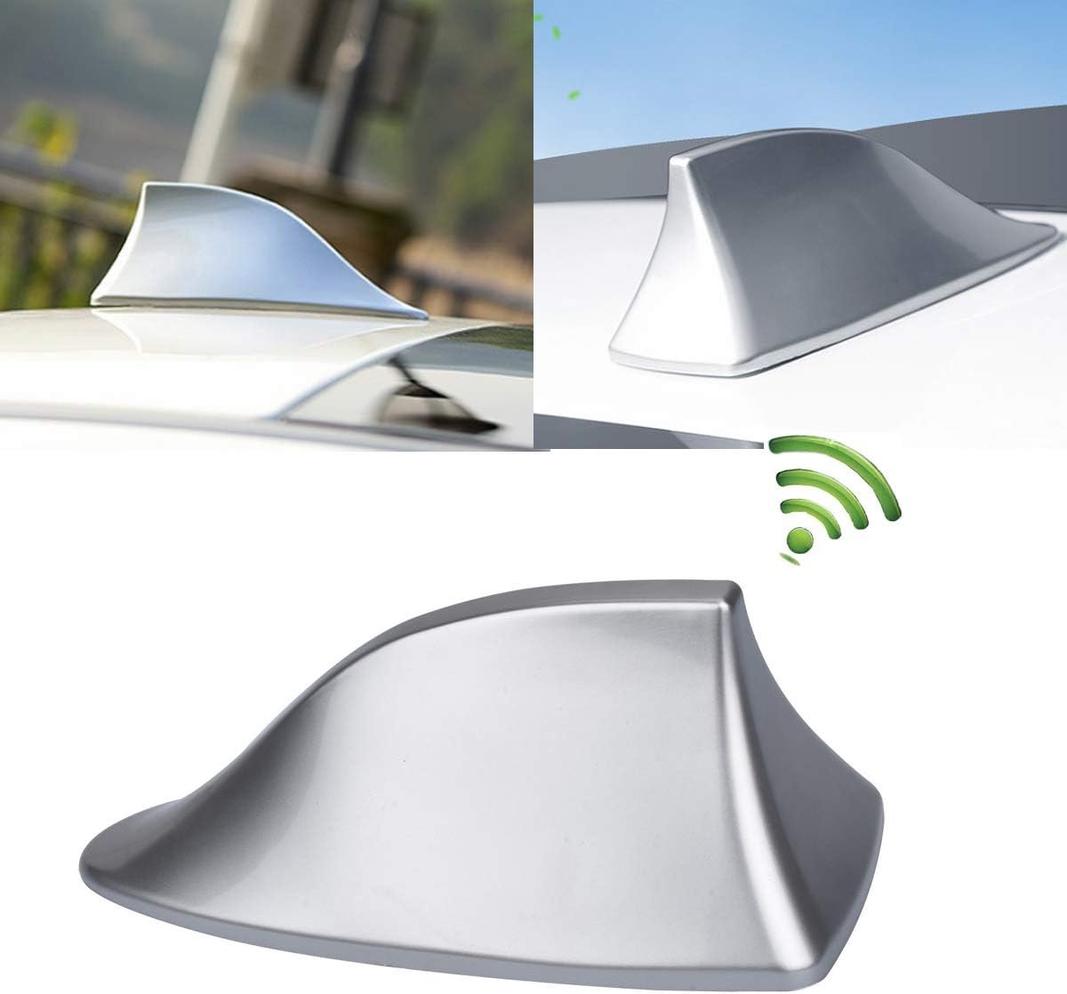 Auto antenne - universele haai vin - zilver - aerodynamisch ontwerp - vermindert luchtweerstand - ShopVlot